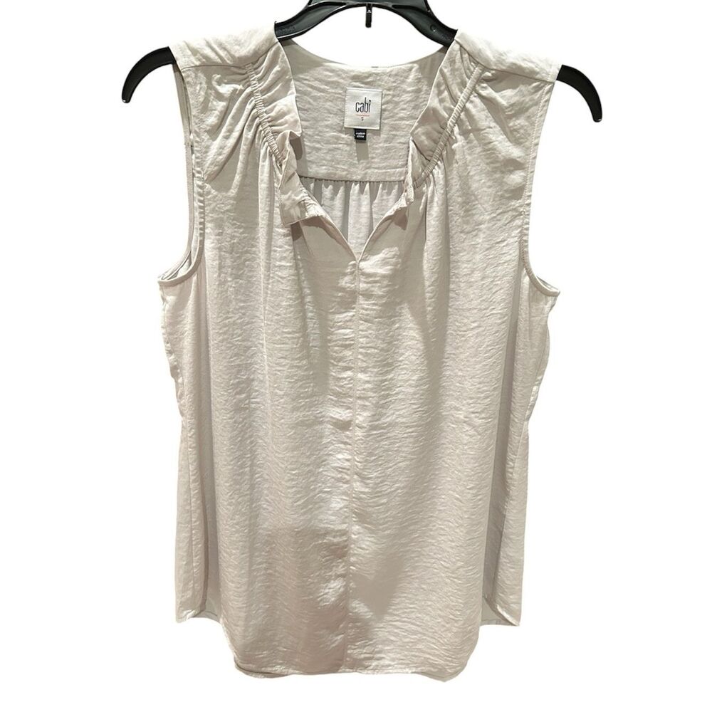 CAbi Last Dance Sleeveless Blouse Champagne Small - Picture 3 of 8